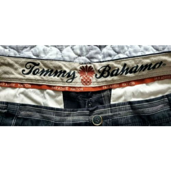 Tommy Bahama Mens Casual Flat Front Silk/Cotton Plaid Chino Plaid Short Size 35 - Picture 3 of 4